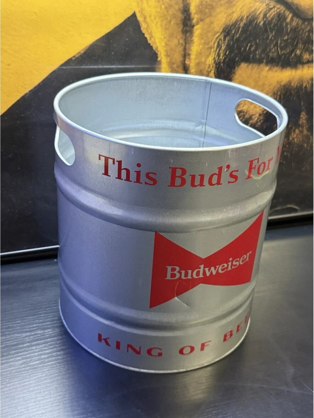 Budweiser Metal Keg Ice Bucket This Bud’s For You Beer Tub Barware 2022